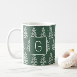 Personalisierter Weihnachtsmonogramm-Becher mit we Kaffeetasse