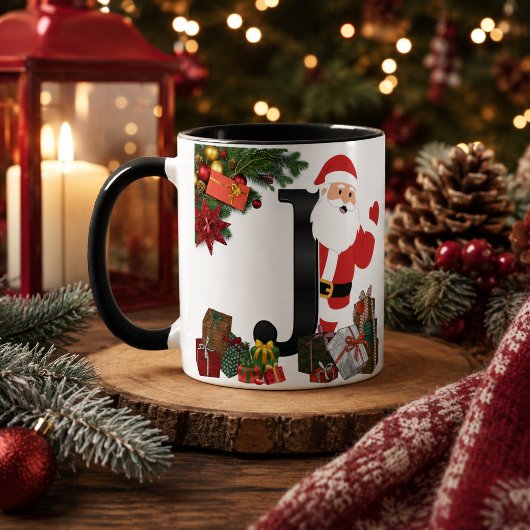 Personalisierter Weihnachtsmonogramm-Becher Tasse