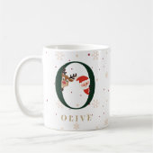 Personalisierter Weihnachtsmonogramm-O-Becher Kaffeetasse (Links)