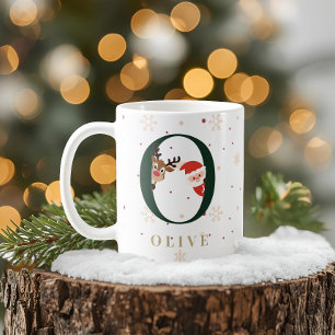 Personalisierter Weihnachtsmonogramm-O-Becher Kaffeetasse