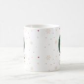 Personalisierter Weihnachtsmonogramm-Q-Becher Kaffeetasse (Mittel)