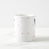 Personalisierter Weihnachtsmonogramm-V-Becher Kaffeetasse (Mittel)