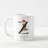 Personalisierter Weihnachtsmonogramm-Z-Becher Kaffeetasse (Links)