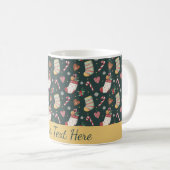 Personalisierter Weihnachtsmuffin mit Weihnachtspl Kaffeetasse (VorderseiteRechts)