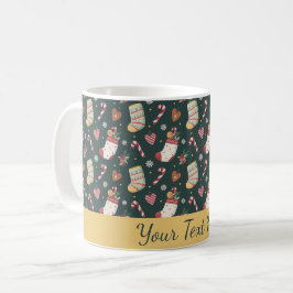 Personalisierter Weihnachtsmuffin mit Weihnachtspl Kaffeetasse