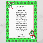 Personalisierter Weihnachtsnachtsnachtsname Brief (Vorderseite)