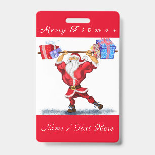 Personalisierter Weihnachtsname Abzeichen Weihnach Ausweis