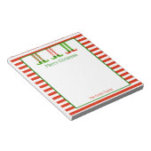 Personalisierter WeihnachtsNotepad | Festliche Elf Notizblock (angewinkelt)