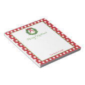 Personalisierter WeihnachtsNotepad | Holiday Wreat Notizblock (angewinkelt)