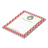 Personalisierter WeihnachtsNotepad | Holiday Wreat Notizblock (Rotiert)