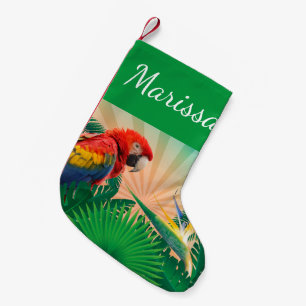 Personalisierter Weihnachtspapagei Kleiner Weihnachtsstrumpf