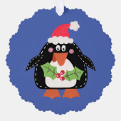Personalisierter WeihnachtsPenguin Ornament Karte (Vorderseite)