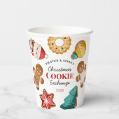 Personalisierter Weihnachtsplätzchen-Austausch-Gin Pappbecher (Rückseite)