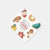 Personalisierter Weihnachtsplätzchen-Austausch Leb Serviette (Ecke)