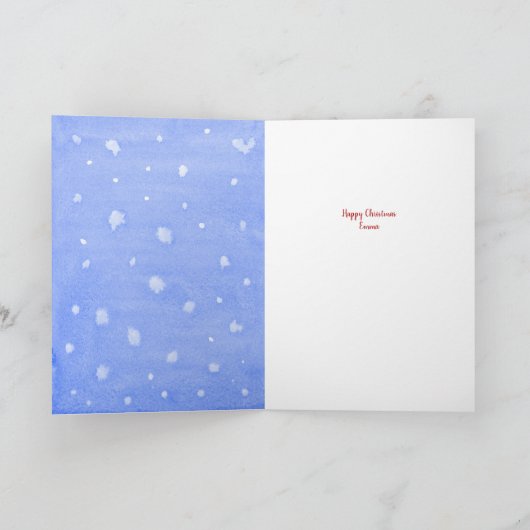 Personalisierter Weihnachtspolar Karte (Innenseite)