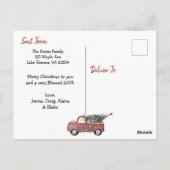 Personalisierter Weihnachtspostkartenstil Postkarte (Rückseite)