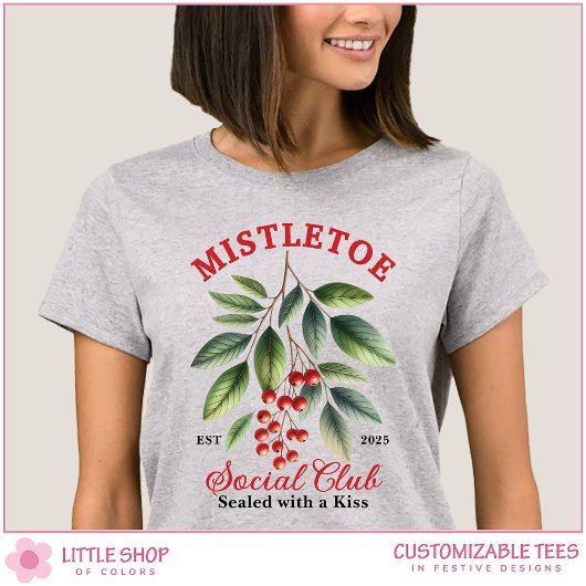 Personalisierter Weihnachtspullover Mistletoe Soci T-Shirt