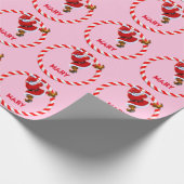 Personalisierter Weihnachtsring Geschenkpapier (Ecke)