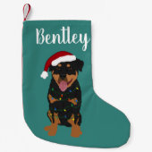 Personalisierter Weihnachtsrottweiler Kleiner Weihnachtsstrumpf (Vorderseite)