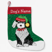 Personalisierter Weihnachtsschepadoodle Kleiner Weihnachtsstrumpf (Vorderseite)