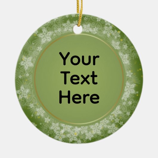 Personalisierter Weihnachtsschlüssel Keramik Ornament (Vorne)