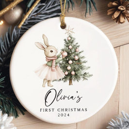 Personalisierter Weihnachtsschmuck für Baby Mädche