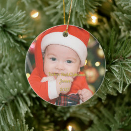 Personalisierter Weihnachtsschmuck für Babys erste