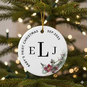 Personalisierter Weihnachtsschmuck für das erste W