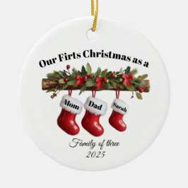 Personalisierter Weihnachtsschmuck für eine Famili