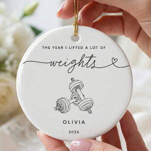 Personalisierter Weihnachtsschmuck für Gewichthebe
