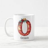 Personalisierter Weihnachtsschmuck Monogramm O Kaffeetasse (Links)