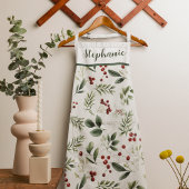 Personalisierter Weihnachtsschmuck & Rote Beeren Schürze