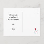 Personalisierter Weihnachtsschneefest Postkarte (Rückseite)