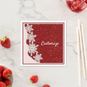 Personalisierter Weihnachtsschneeflocken Serviette (Beispiel)