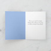 Personalisierter Weihnachtsschneemann Feiertagskarte (Innenseite)