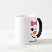 Personalisierter Weihnachtsschneemann mit individu Verwandlungstasse (VorderseiteRechts)