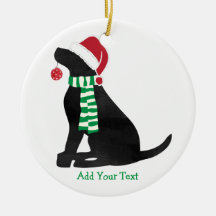Personalisierter Weihnachtsschwarzer Latexhund