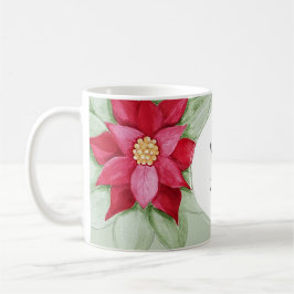 Personalisierter Weihnachtsstar Poinsettia Waterco Kaffeetasse