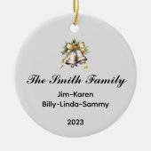 Personalisierter Weihnachtsstopp Keramik Ornament (Vorne)