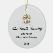 Personalisierter Weihnachtsstopp Keramik Ornament (Links)