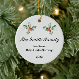 Personalisierter Weihnachtsstopp Keramik Ornament