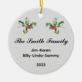 Personalisierter Weihnachtsstopp Keramik Ornament