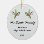 Personalisierter Weihnachtsstopp Keramik Ornament (Links)