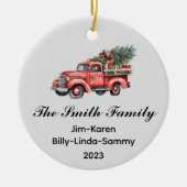 Personalisierter Weihnachtsstopp Keramik Ornament (Vorne)