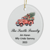 Personalisierter Weihnachtsstopp Keramik Ornament (Links)