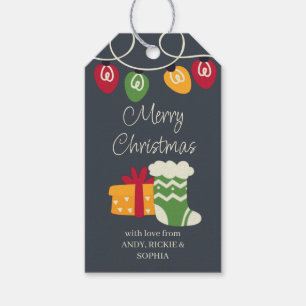 Personalisierter Weihnachtsstrumpf Geschenk und Li Geschenkanhänger