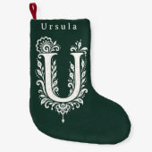 Personalisierter Weihnachtsstrumpf mit botanischem Kleiner Weihnachtsstrumpf (Vorderseite)