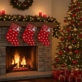 Personalisierter WeihnachtsStrumpf mit Foto, Name Kleiner Weihnachtsstrumpf