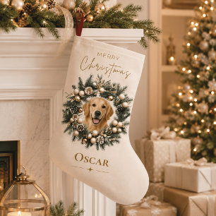 Personalisierter Weihnachtsstrumpf mit Haustierfot Großer Weihnachtsstrumpf