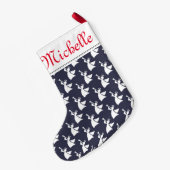 Personalisierter WeihnachtsStrumpf mit Kleiner Weihnachtsstrumpf (Rückseite (Hängend))